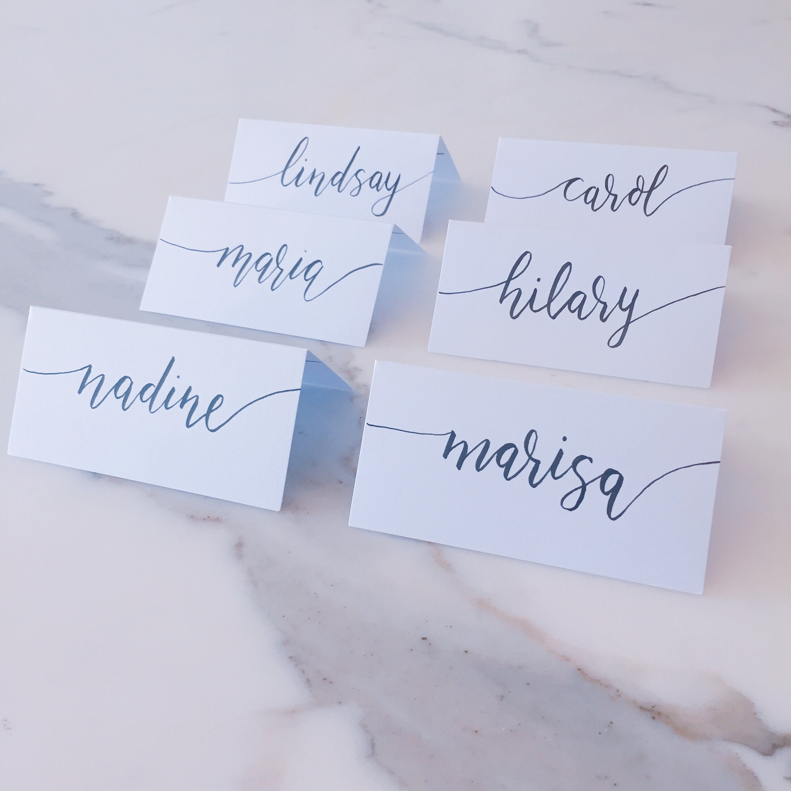 Custom Handwritten Personalized Calligraphy Place Cards (weddings ...