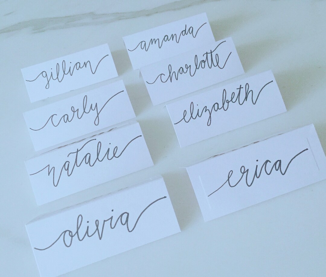 Custom Handwritten Personalized Calligraphy Place Cards weddings/events ...