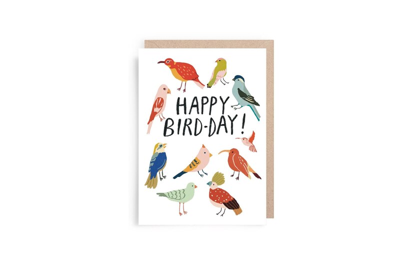 3 Pack Birthday card Bird pun Bird Lovers Happy Birthday Illustration Cats Birthday Cards Greeting Cards Pack of 3 Pack of 3 ‘Birds’