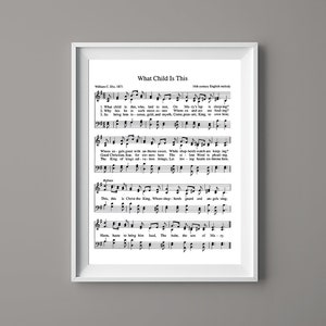 What Child Is This Song Lyrics - Christmas Sheet - Sheet Music - Instant Download - #HYMN-102