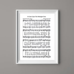 It Came Upon A Midnight Clear Songtekst - Christmas Sheet - Bladmuziek - Instant Download - #HYMN-103