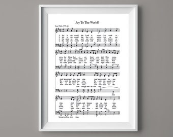 Joy To The World Christmas Song Lyrics - Christmas Sheet - Sheet Music - Instant Download - #HYMN-099