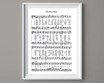 The First Noel Christmas Song Lyrics - Christmas Sheet - Sheet Music - Instant Download - #HYMN-101
