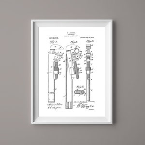 Plumber&#39;s Pipe Wrench Tool Vintage - Patent Print- Instant Download - Ready to Print - #008