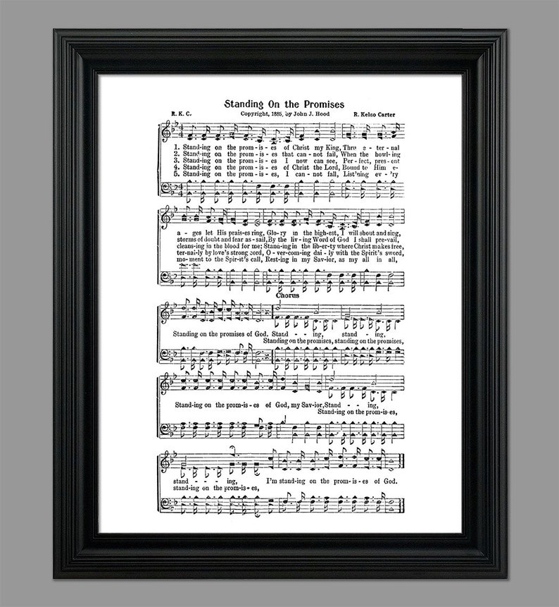 Standing on the Promises Hymn Lyrics Hymnal Sheet Sheet Music Home