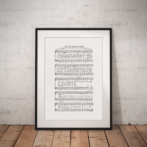 The Old Rugged Cross Hymn - Hymnal Sheet - Sheet Music- Home Decor - Inspirational Art - Gift - Instant Download - #HYMN-013
