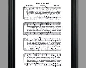 Home of the Soul Hymn Lyrics - Hymnal Sheet - Partituras - Home Decor - Arte inspirador - Regalo - Descarga instantánea - #HYMN-069