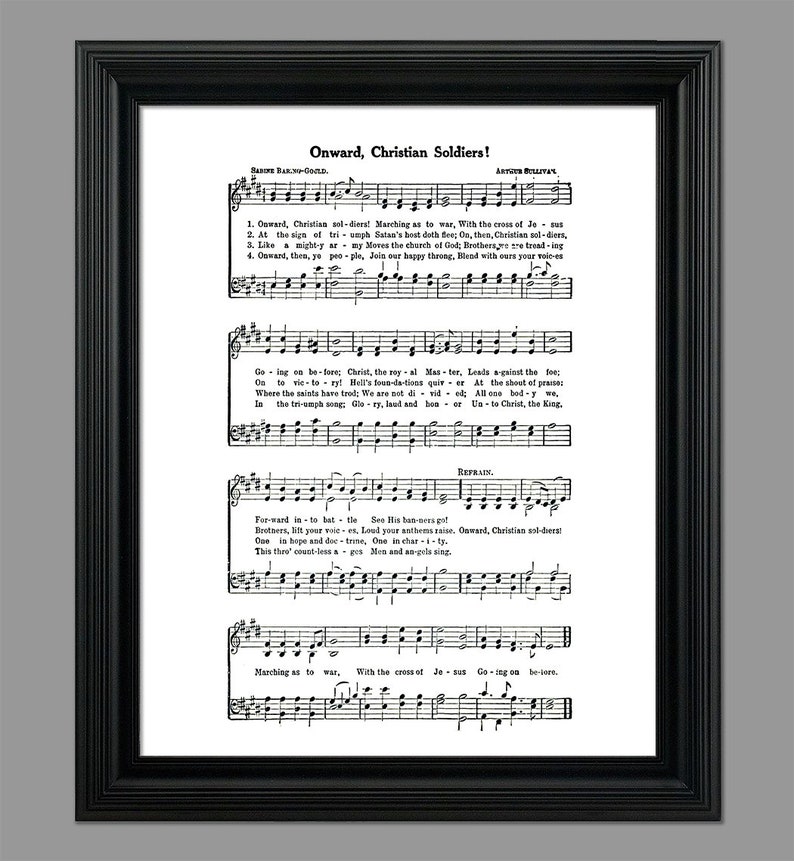 Oneward Christian Soldier Hymn Lyrics Hymnal Sheet Sheet Music Home