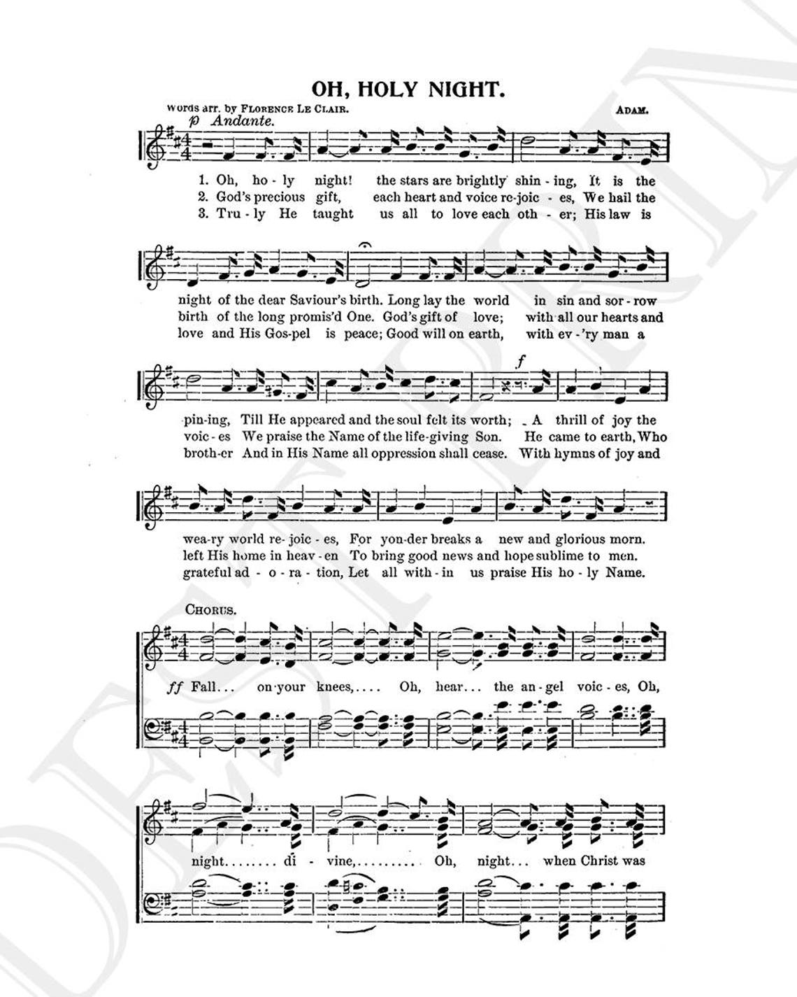 Oh Holy Night Christmas Carol 