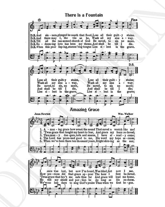 How Great Thou Art Hymn Lyrics - Sheet Music Art - Hymn Art - Hymnal Sheet  - Home Decor - Music Sheet - Gift - Instant Download - #HYMN-034