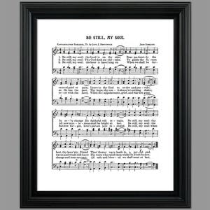 Be Still My Soul Hymn Lyrics - Sheet Music Art - Hymn Art - Hymn Sheet - Home Decor - Music Sheet - Gift - Instant Download - #HYMN-053