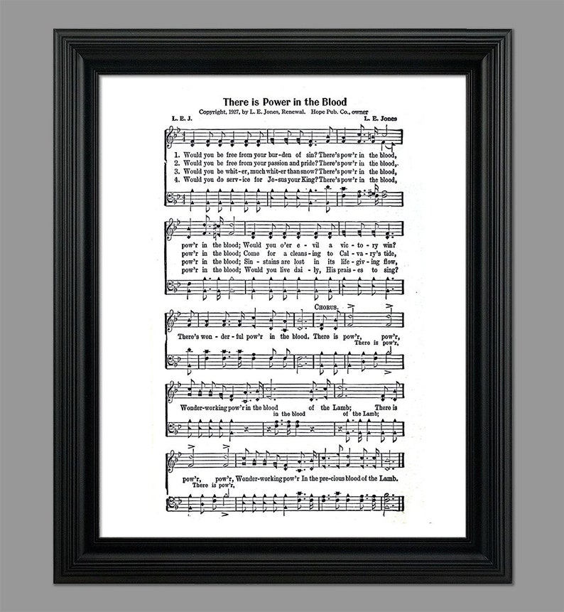 There is Power in the Blood Hymn Lyrics Hymnal Sheet Sheet Music Home ...