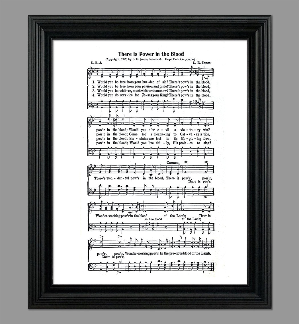 There Is Power In The Blood Hymn Lyrics Hymnal Sheet Sheet Music Home