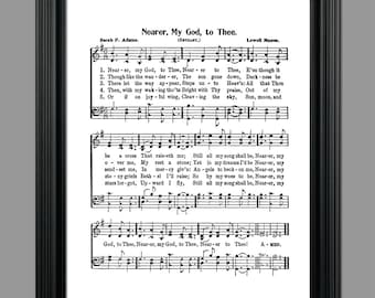 Nearer, My God, To Thee Hymn - Hymnal Sheet - Partituras - Home Decor - Arte Inspirador - Regalo - Descarga Inmediata - #HYMN-025