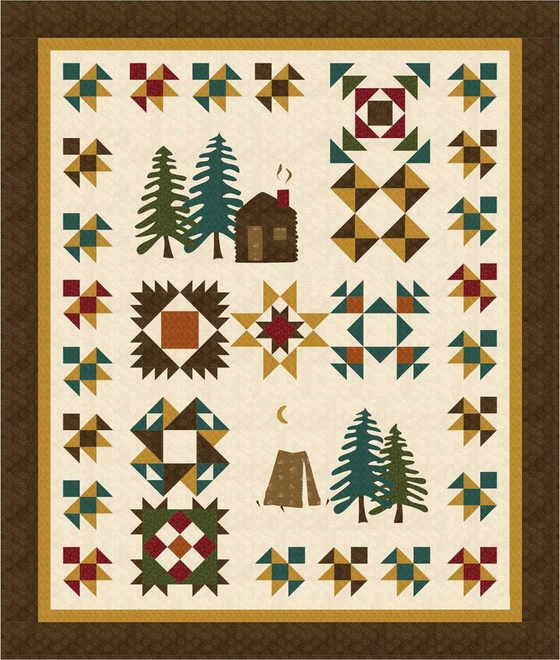 Time in the Pines Quilt Kit Pattern by Bonnie Sullivan Etsy