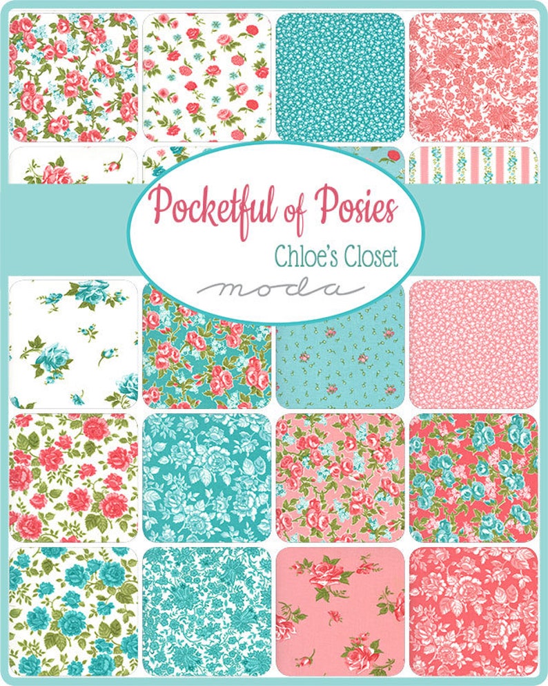 Pocketful of Posies Chloe's Closet Moda Floral Etsy