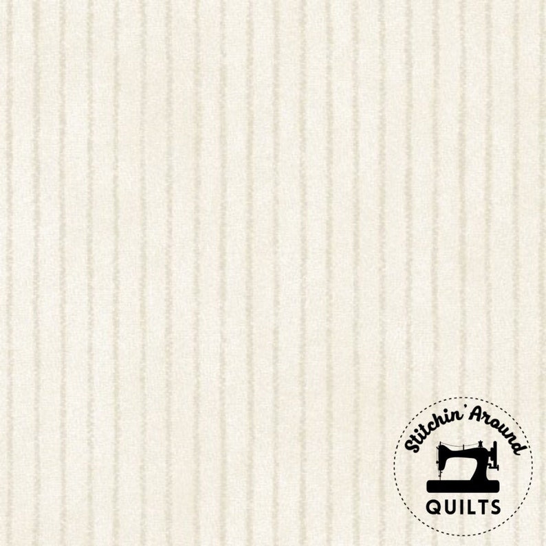 WOOLIES FLANNEL Maywood Studio Cream Stripe F18508 E Bonnie Sullivan