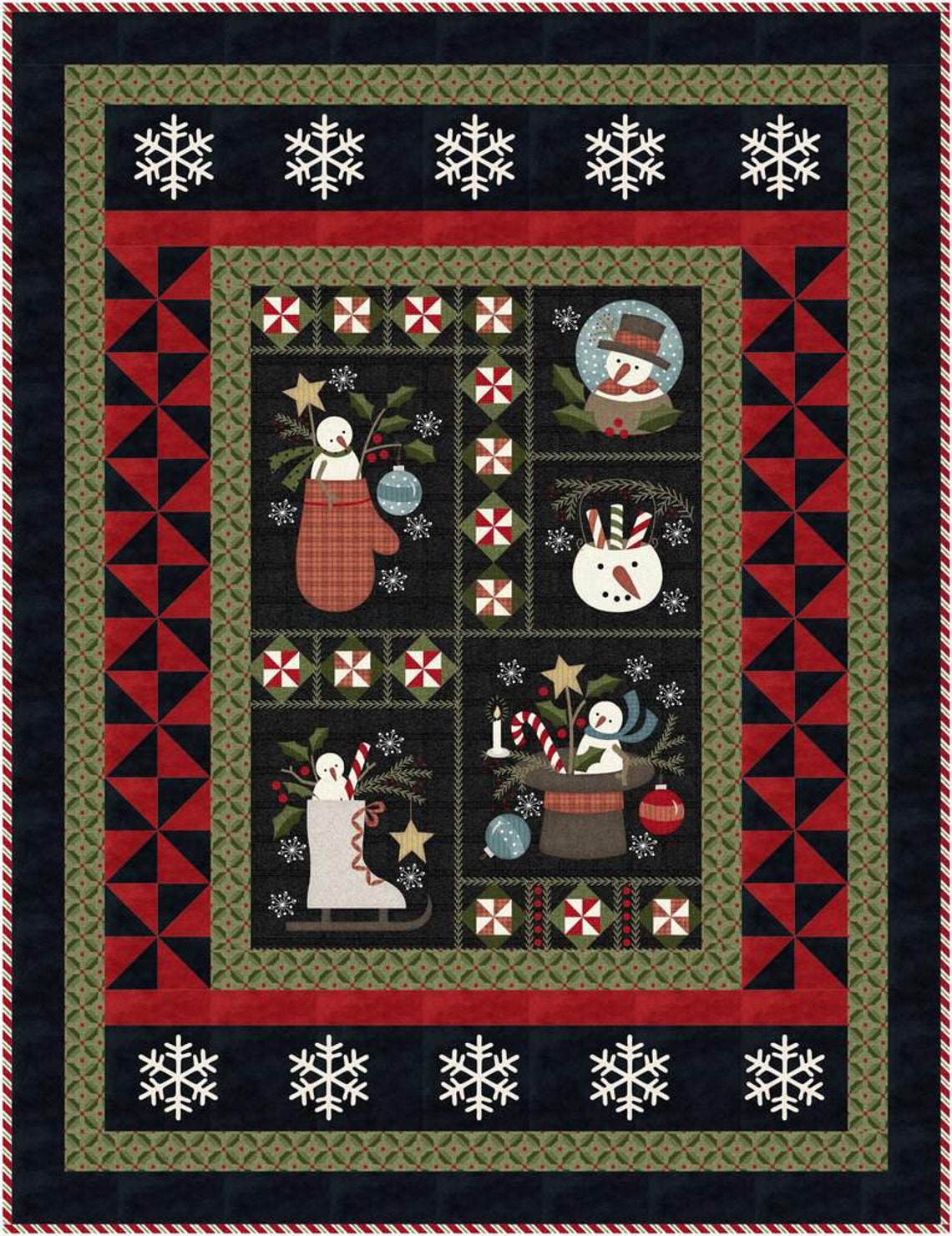 Season's Fun Quilt Kit Pattern By Bound to Be Quilting Etsy