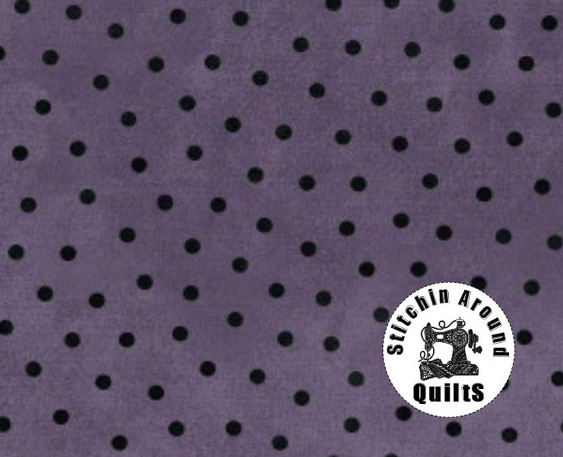 By the Yard WOOLIES FLANNEL Maywood Studio F18506-V Purple Polka Dots Bonnie Sullivan Fat Quarter