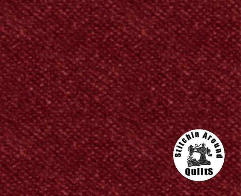 F18507-R Red Nubby Tweed Bonnie Sullivan WOOLIES FLANNEL Maywood Studio Fat Quarter By the Yard