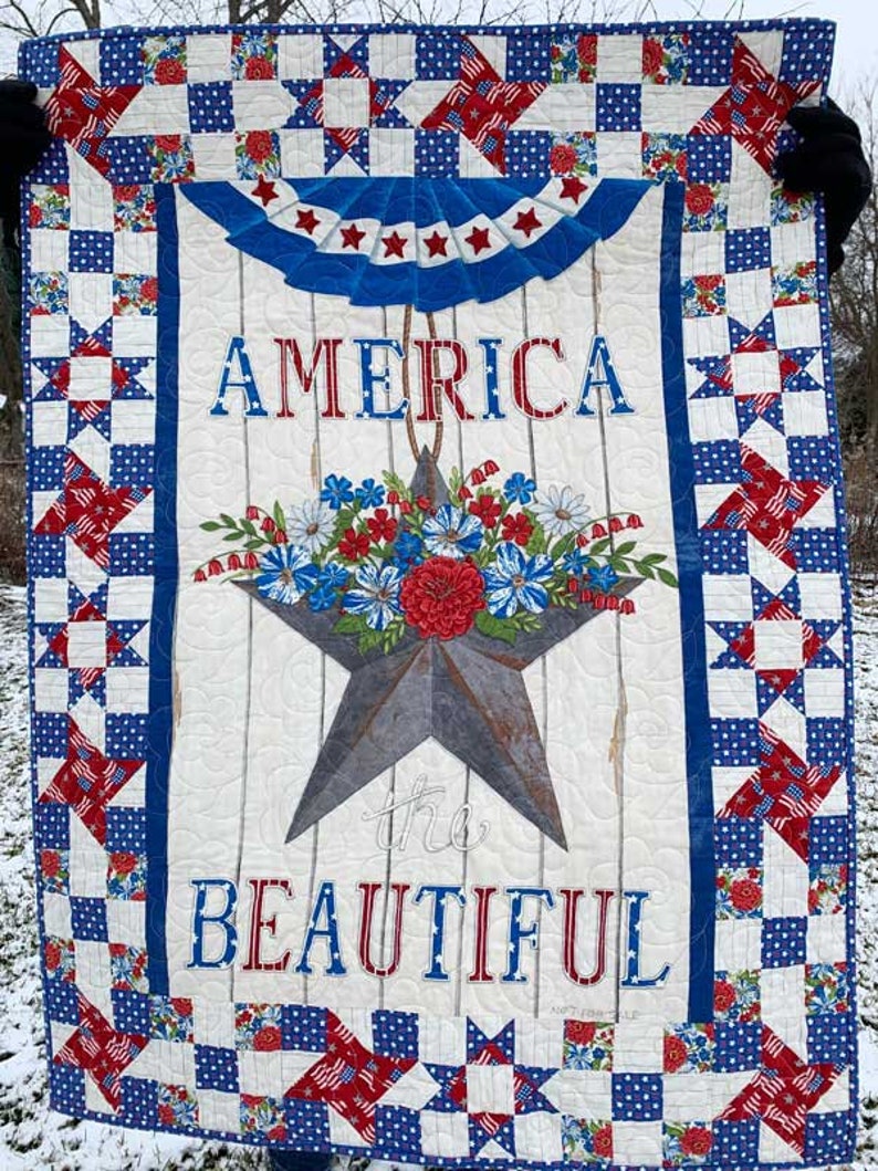 Waving Stripes 19985 14 America The Beautiful Lake Blue and White Moda Deb Strain