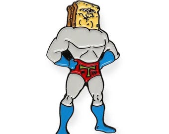 POWDERED TOASTMAN pin - Perfect to pin to hat, lapel, camera strap, backpack and more!