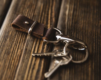 Adjustable Leather Keychain, Guy Gift