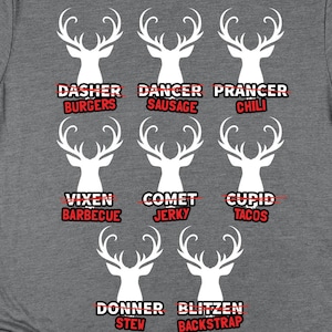Weihnachten Rentier Jäger Shirt, Jagd Shirts, Jäger Geschenke, Hirsch Jagd Geschenk, Weihnachtsshirts, Urlaub Party Geschenk TShirt