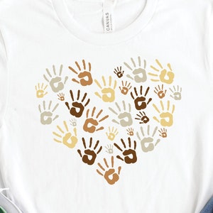 Diverse Hand Prints Shirt, Anti-Bullying Shirt, Diversity Shirts, Diversity Gifts, Teacher Shirts, Inclusiveness Anti-Racism Shirts