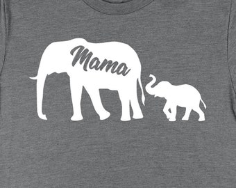 Elephant Mom and Baby Shirt, Mom Gifts, Mom Shirts, Elephant Shirts, New Mother's Day Shower Gift TShirt