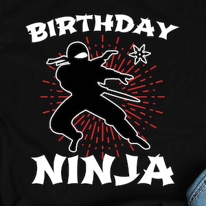 Birthday Ninja Shirts, Ninja Gifts, Birthday Party Shirts, Birthday Ideas, Funny Martial Arts Party Gift TShirt