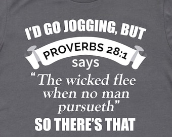 Christian Running Proverbs 28:1 Shirt, Runner Shirts, Runner Gifts, Marathon Shirts, Marathon Runner and Racing Gift TShirt