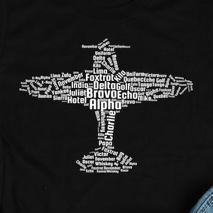 Aviation Shirts, Pilot Shirts, Pilot Gifts, Phonetic Alphabet Shirt, Plane Shirts, Airplane Gift TShirt image 1