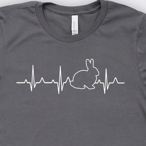 Bunny Heartbeat Shirt, Bunny Shirts, Bunny Gifts, Rabbit Shirts, Pet Rabbit Animal Lover Gift TShirt