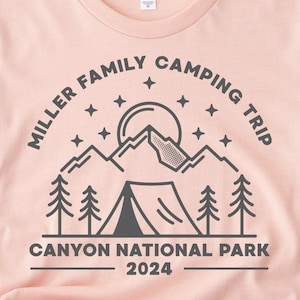 Family Camping Trip Shirts, Camp Vacation Shirts, Custom Family Trip Shirts, Personalized Matching T-Shirts, Camping Trip Shirts