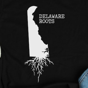 Delaware Roots Shirt, Delaware Shirts, Delaware Gifts, Delaware Art, State Map DE Print Gift TShirt
