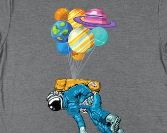Astronaut and Balloons Planets Shirt, Outer Space Shirts, Astronaut Shirts, Space Gifts, Outer Space Birthday Gift TShirt