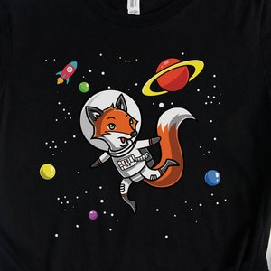Astronaut Fox In Space Shirt, Fox Shirts, Fox Art, Fox Gifts, Funny Science Lover Animal Gift TShirt