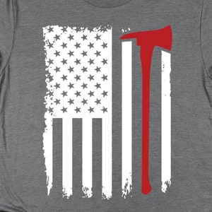 Fireman Axe American Flag Shirt, Firefighter Shirts, Firefighter Gifts, Fireman or Firewoman Gift TShirt