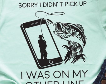 Fishing On The Other Line Shirts, Fishing Shirts, Fish Shirts, Dad Shirts, Grandpa Shirts, Dad Gifts, Dad Birthday Gifts, Fishing Gifts
