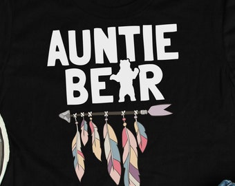 Chemise ours tante, chemises tante, cadeaux tante, cadeau d'anniversaire drôle de tante et t-shirt cadeau faire-part de grossesse pour soeur