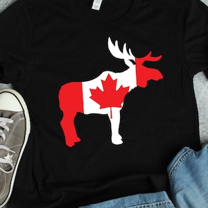 Canadian Moose Shirt, Canada Shirts, Canada Gifts, Canada Art, Canada Flag and Maple Leaf Gift TShirt