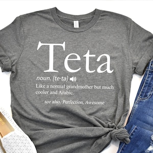Teta Definition Shirt, Teta Shirts, Arabic Grandmother Shirt, Grandma Gifts, Grandma Shirts, Family Shirts
