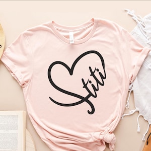 Titi Heart Shirts, Titi Gifts, Aunt Shirts, Auntie Heart Shirt, Pregnancy Announcement Shirts, Aunt Gifts, Family Shirts, Sister Shirts