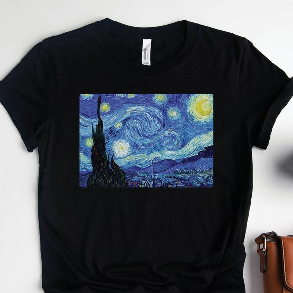 Sterrennacht Vincent Van Gogh Art Shirt • Kunstenaar en schilderij geschiedenis cadeau TShirt