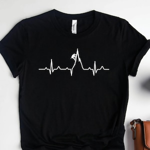 Mountain Climbing Shirts, Mountain Climbing Gifts, Mountain Heartbeat Shirt, Rock Climbing Shirts, Rock Climbing Gifts