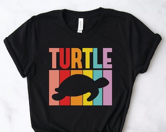 Retro Sea Turtle Shirts, Sea Turtle Gifts, Retro Sea Turtle Art, Hawaiian Shirts, Hawaii Shirt, Tropical Beach Shirts
