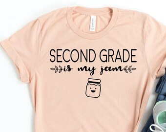 2nd Grade Teacher Shirts, Second Grade Is My Jam Shirt, School Teacher Gifts, Second Grade TShirts