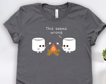 Roasting Marshmallows Camping Shirts, Camping Gifts, Smores Shirts, Hiking Shirt, Adventure Summer Vacation Gift TShirt