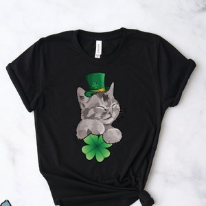 Personalized Patrick Shirt For Cat Lover-A Wee Bit Irish Today-St Patrick Day Cat Shirt-Funny Cat Irish Shirt-Cat Shamrock Shirt Cat Owner